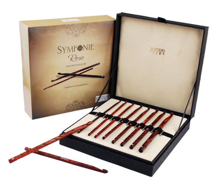 Symfonie Rose Swarovski Crochet Hook Set