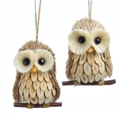 C7852 Wood &amp; Sisal Owl