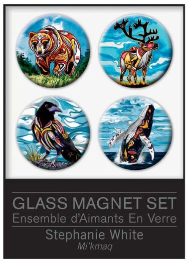 Indigenous Collection Glass Magnet Set - Stephanie White