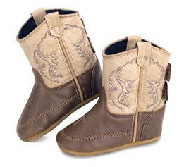 Baby Western Boot 2-4 - Brn/Navy