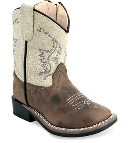 Toddler Western Boot - Brn/Cream