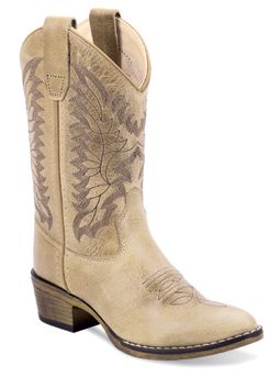 Kids Western Boot - Cream