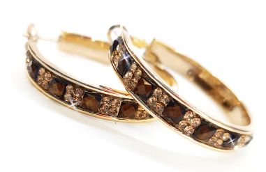 JK Chocolate Hoop Earring