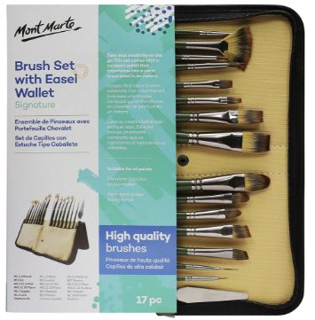 Mont Marte Signature Brush Set with Wallet 17pc