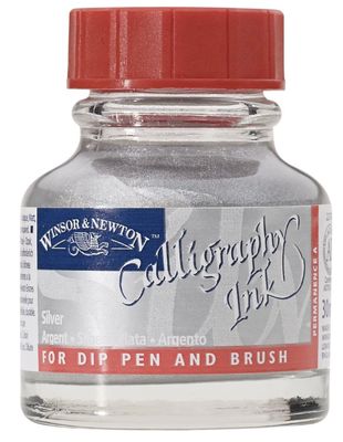 W&amp;N Calligraphy Ink Silver 30ml