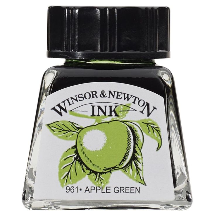 W&amp;N Individual Inks Apple Green 14ml