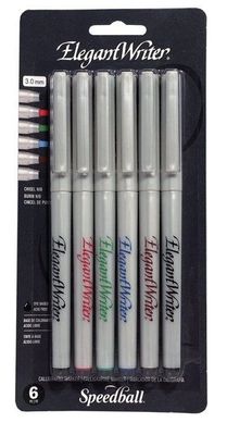 Elegant Writer 3.0mm Chisel Multicolor  6pk