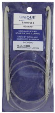 Circular Tunisian/Afghan Crochet Hook 40" Aluminum - 6.0mm