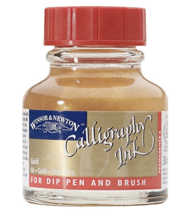 W&amp;N Calligraphy Ink Gold 30ml