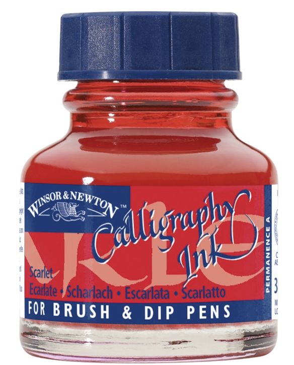 W&amp;N Calligraphy Ink Scarlet 30ml