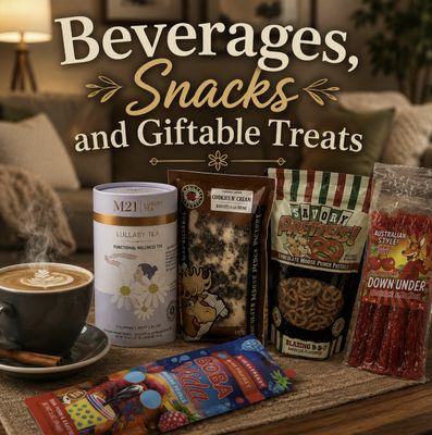 Beverages, Snacks &amp; Giftable Treats