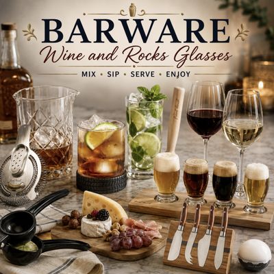Barware, Wine and Rocks Glasses