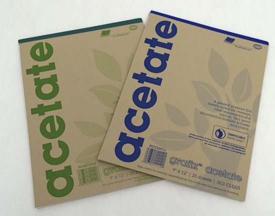 Grafix Acetate 9x12 Clear .003 25Sheets