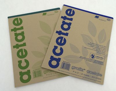 Grafix Acetate 9x12 Clear .003 25Sheets