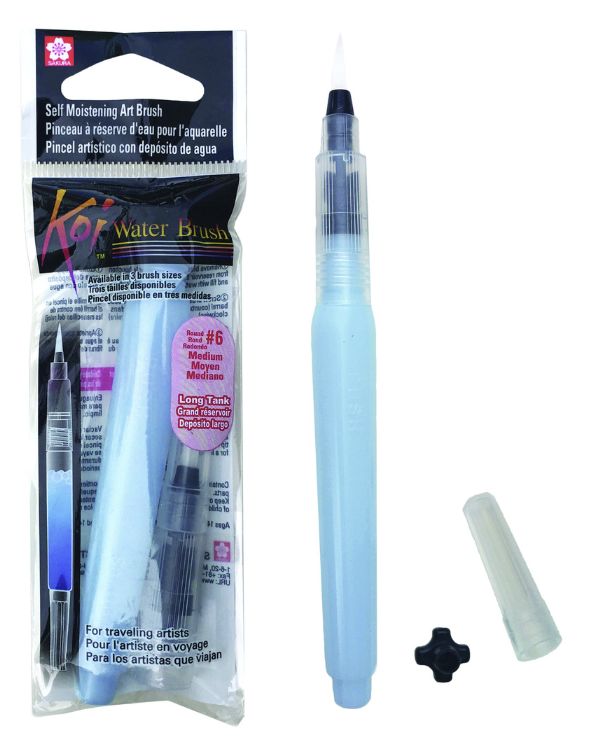 Koi Water Brush Round #6 Medium Long Tank