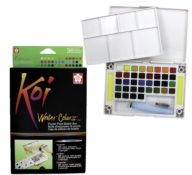 Koi Watercolor - 36pc