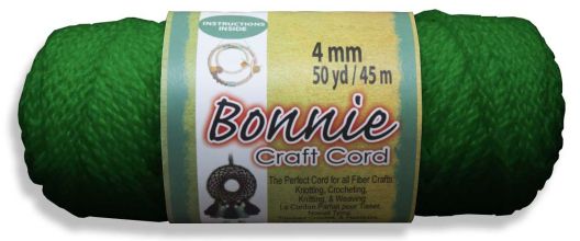 Bonnie Craft Cord - 4mm Kelly 50yrd