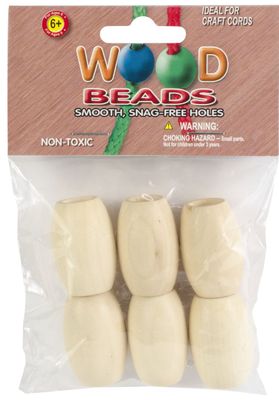 Wood Beads - Natural - Oval 22mm