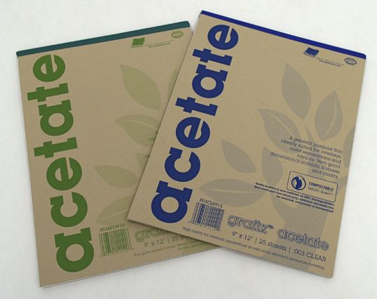 Grafix Acetate 9x12 Matte .003 25Sheets