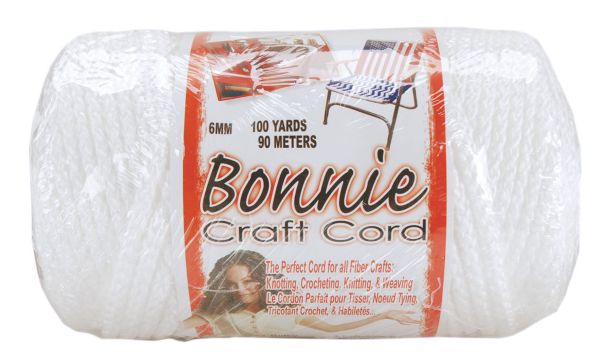 Bonnie Craft Cord - 6mm White 100yrd