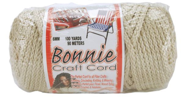 Bonnie Craft Cord - 6mm  Pearl 100yrd