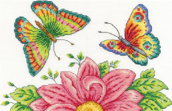 DMC Cross Stitch Kit Butterfly Garden