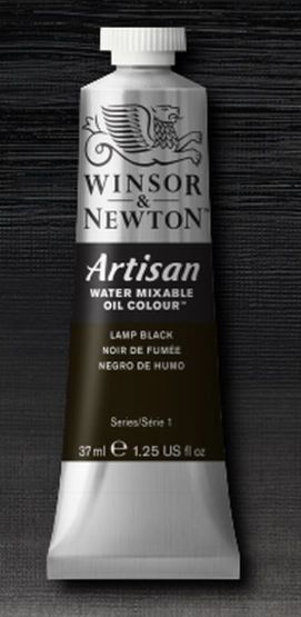 Windsor Artisan Water Mixable Oil Color - 37ml - Lamp Black