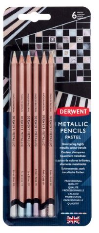 Derwent Metallic Pencils Pastels 6pc