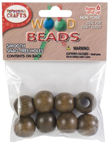 Wood Beads - Walnut - 20mm