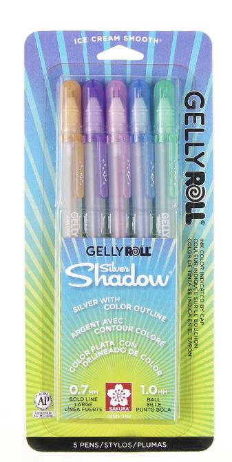 Gelly Roll Silver Shadow Bold 5pk