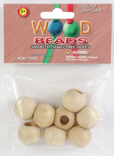 Wood Beads - Natural - 20mm