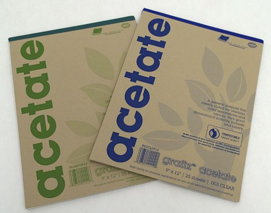 Grafix Acetate 11x14 Clear .003 25Sheets