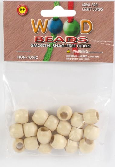 Wood Beads - Natural - 13mm