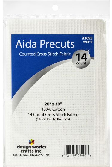 Aida 14 Count 20x30 White