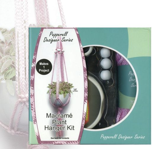 Macrame Pink Plant Hanger Kit