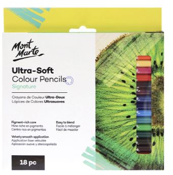Mont Marte Ultra Soft Color Pencils 18