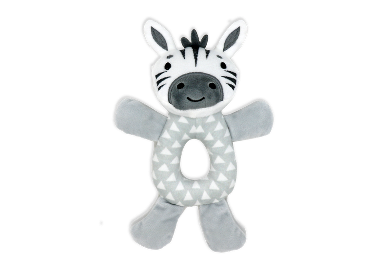Plush Ring Rattle - Zebra