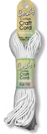 Cora's Craft Cord - White - 2mm