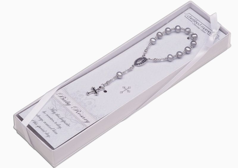 Cherished Moments - Baby Rosary Grey
