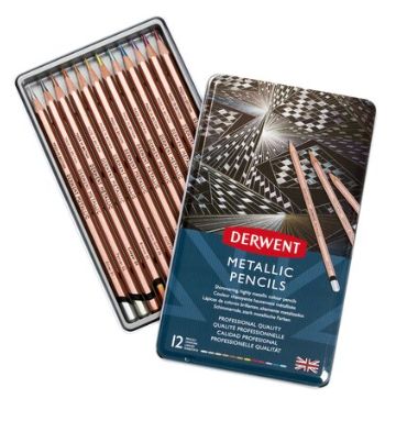 Derwent Metallic Pencils 12pc