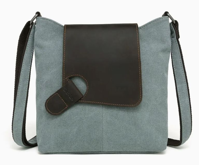 Davan Leather Flap Shoulder Bag