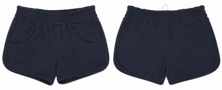 Navy Ruffle Short