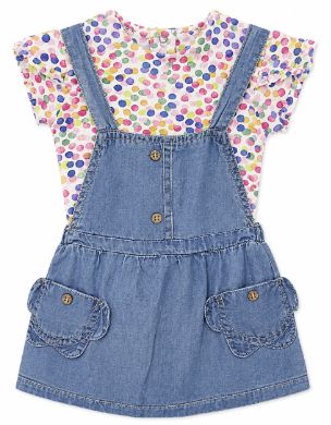 Dungaree Skirt Set