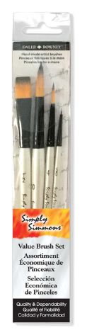 Simply Simmons Watercolor Angle Brush 4pc