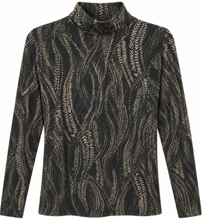 FDJ Long Sleeve Printed Mock Neck