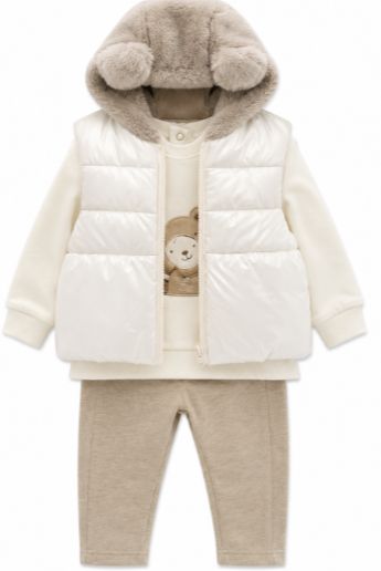 Teddy Puffer Vest 3pc
