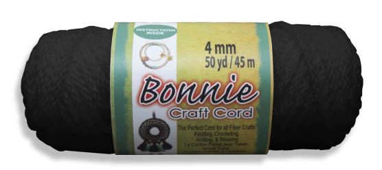 Bonnie Craft Cord - 4mm Black 50yrd