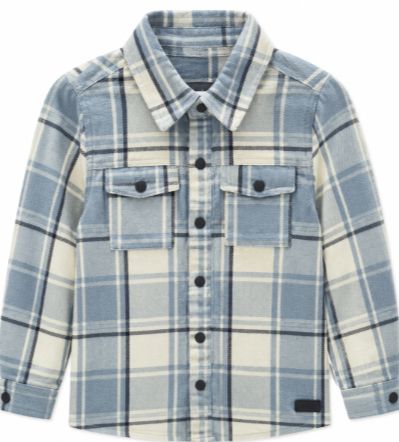 Light Blue Plaid Shacket