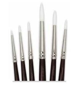 White Taklon Detail Brush Set