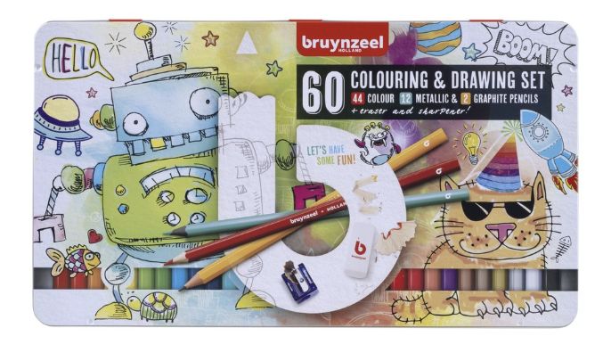 Bruynzeel 60pc Coloring and Drawing Set 1